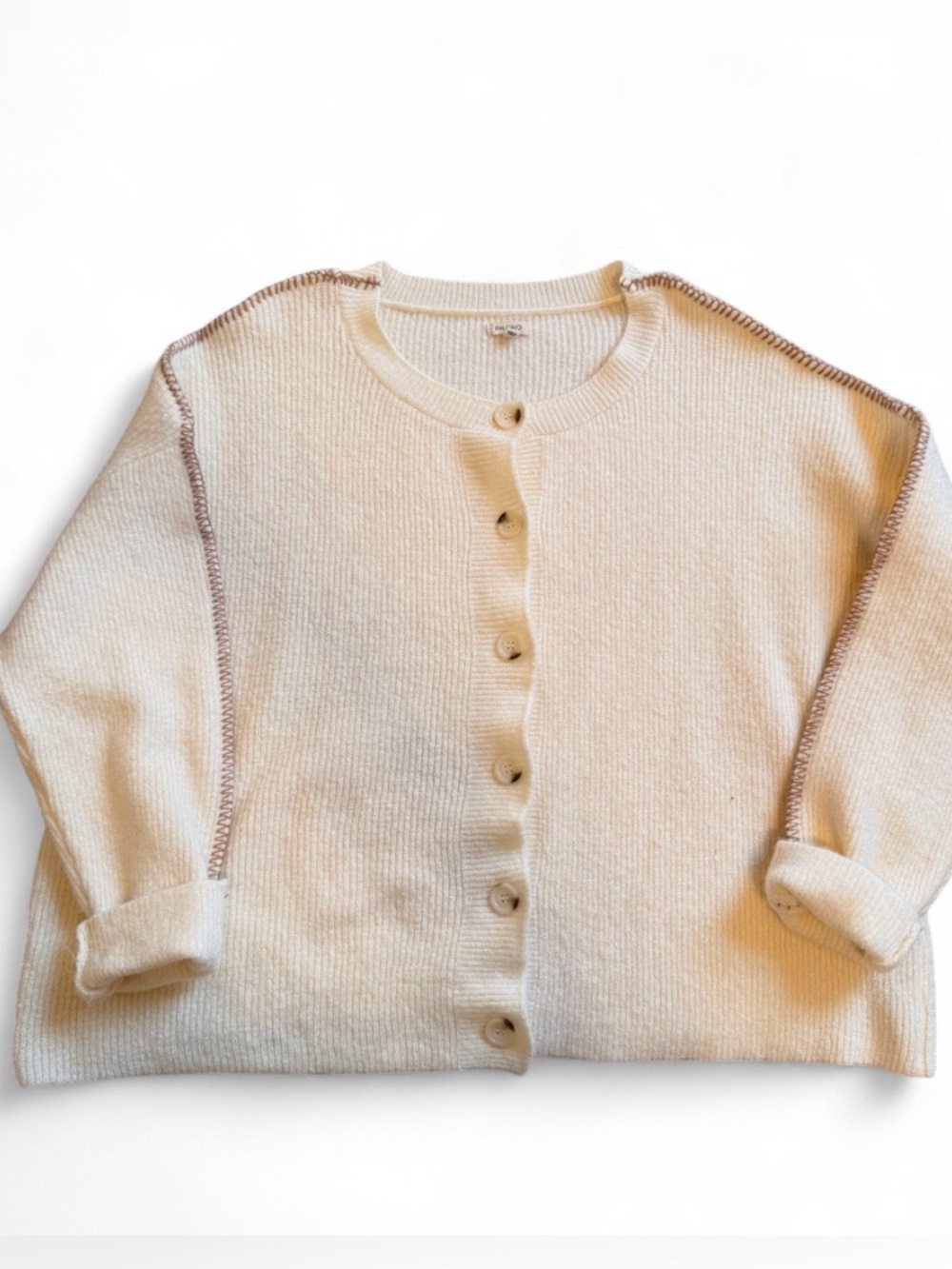 Oversized pilcro whipstitch cardigan - Picture 4 of 7